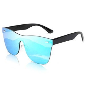 FEISEDY Reflective Rimless Sunglasses for All
