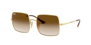 Ray-Ban Women's Square Sunglasses, Gold/Brown Gradient