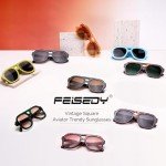 FEISEDY Vintage Pilot Sunglasses for Men and Women