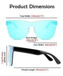 FEISEDY Reflective Rimless Sunglasses for All