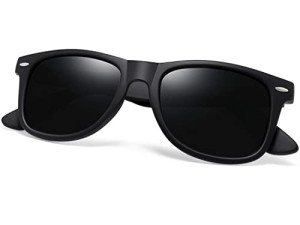 Trendy Black Square Sunglasses with Polarized Protection