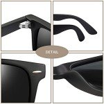 Trendy Black Square Sunglasses with Polarized Protection