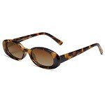 VANLINKER Vintage Oval Polarized Tortoise Sunglasses
