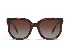 Quay Women's Polarized Round Sunglasses - Tortoise Gold