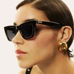 Quay Women's Polarized Cat Eye Sunglasses - Black