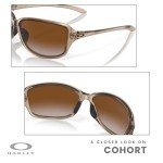 Oakley Cohort Rectangular Sunglasses with Accessory Bundle