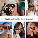 Dollger Retro Rectangle Sunglasses with UV400 Protection