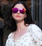 FEISEDY Stylish Rimless Purple Mirror Sunglasses