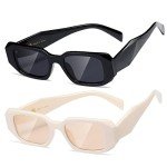 Trendy Retro Rectangle Sunglasses for Everyone