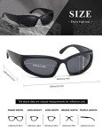 Kimorn Y2K Polarized Wrap Around Sunglasses