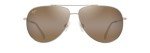 Maui Jim Hauoli XL Gold Aviator Sunglasses