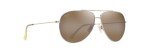 Maui Jim Hauoli XL Gold Aviator Sunglasses
