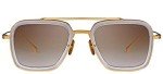 Dita Flight 006 Clear Crystal Gold Sunglasses