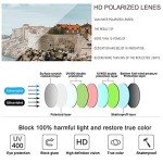 VANLINKER Vintage Oval Polarized Tortoise Sunglasses