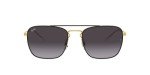 Ray-Ban RB3588 Black Gold Square Sunglasses
