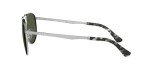 Persol Silver Frame Sunglasses with Green Lenses