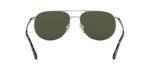 Persol Silver Frame Sunglasses with Green Lenses