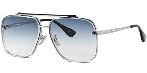 Oversized Square Gradient Aviator Sunglasses for All