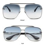 Oversized Square Gradient Aviator Sunglasses for All