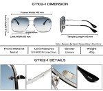 Oversized Square Gradient Aviator Sunglasses for All