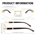 Liu Wen Men’s Retro Rimless Sunglasses 3-Pack