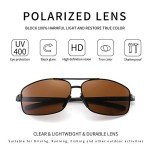 SUNGait Lightweight Polarized Rectangular Sunglasses - UV400