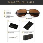 SUNGait Lightweight Polarized Rectangular Sunglasses - UV400