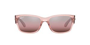 Ray-Ban RB4388 Polarized Square Sunglasses in Pink/Wine