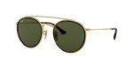 Ray-Ban Double Bridge Round Sunglasses - Gold/G-15
