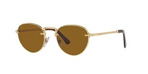 Persol Round Sunglasses in Gold/Brown - 51 mm