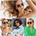 Trendy Oversized Aviator Sunglasses with Rhinestones