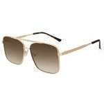 Trendy Oversized Aviator Sunglasses with Rhinestones
