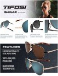 Tifosi Shwae Aviator Sunglasses - Midnight Gold