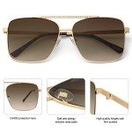 Trendy Oversized Aviator Sunglasses with Rhinestones