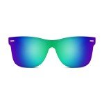 Trendy Rimless Mirrored One-Piece Sunglasses B4114