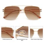 SOJOS Retro Square Gold Frame Sunglasses
