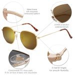 SOJOS Polarized Square Sunglasses with Mirrored Lens