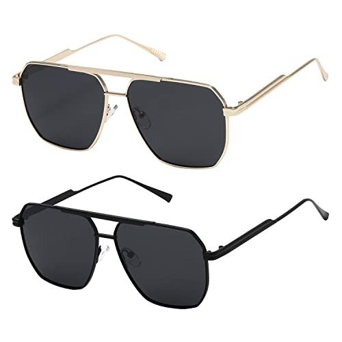 Retro Oversized Polarized Square Sunglasses for All