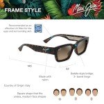 Maui Jim Kenui Rectangle Polarized Sunglasses - Dark Havana