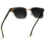 Stylish Polarized Rectangular Sunglasses in Crystal Smoke