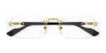Gucci Gold Rectangular Men's Eyeglasses GG1221O
