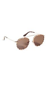 Krewe Women's Chartres Brown Sunglasses, Cafe Dolce
