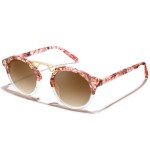 CARFIA Women's Retro Polarized Round Sunglasses