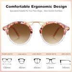 CARFIA Women's Retro Polarized Round Sunglasses