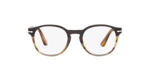 Persol Women’s PO3284V Round Sunglasses, Black/Brown