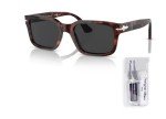 Persol PO3272S Polarized Rectangular Sunglasses with Eyewear Kit