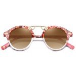 CARFIA Women's Retro Polarized Round Sunglasses