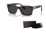 Persol PO3272S Polarized Rectangular Sunglasses with Eyewear Kit