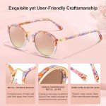 CARFIA Pink Mirrored Polarized Sunglasses for Women