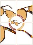 Retro 70s Large Frame Unisex Sunglasses - 4 Pairs